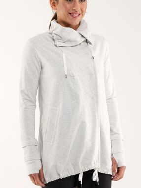 Lululemon Gratitude Wrap - Heathered White / Blurred Grey - 8 - Rare - No Tag
